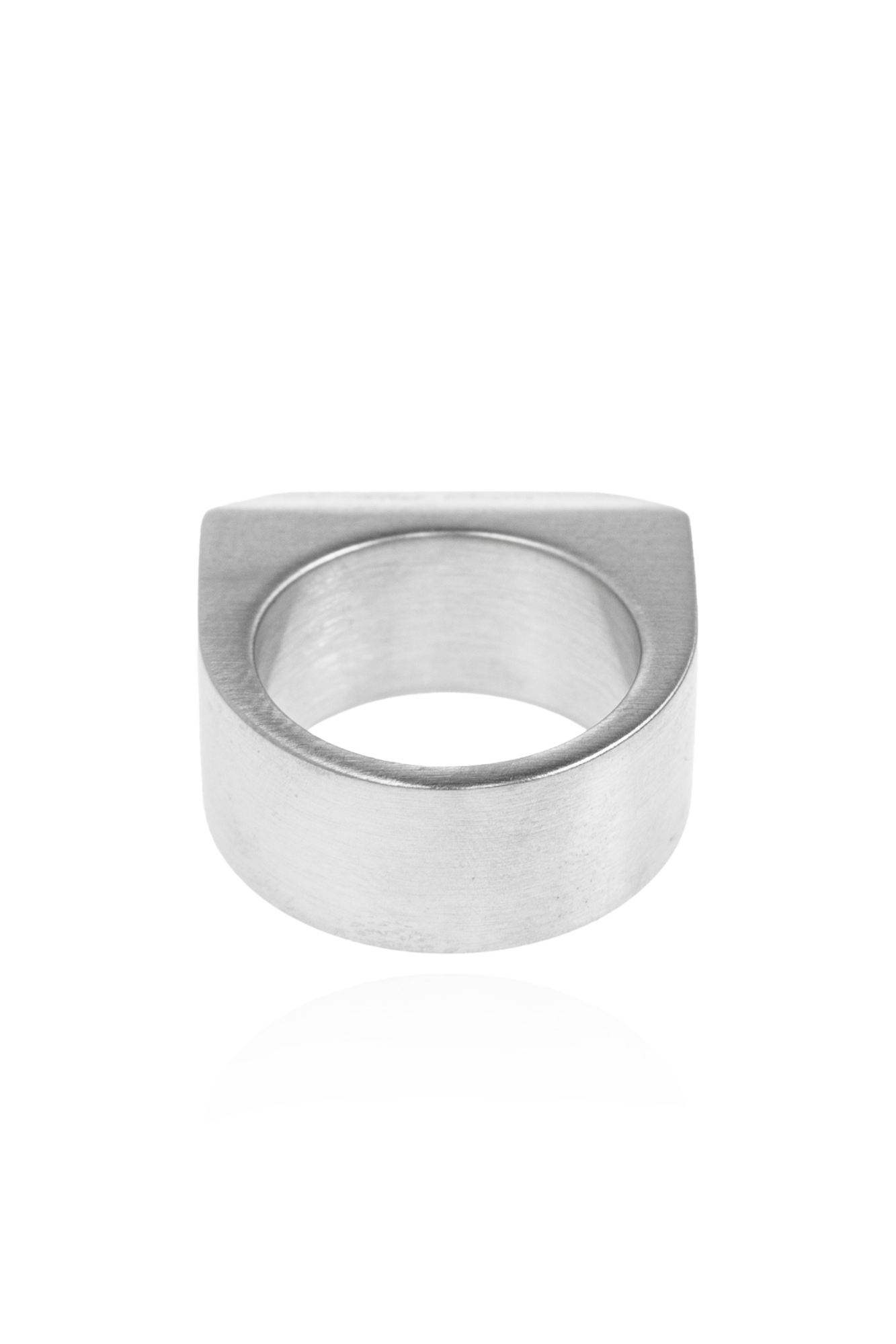 CALEE CAL NT LOGO SILVER SIGNET RING (Silver) CL-23AW001L&A
